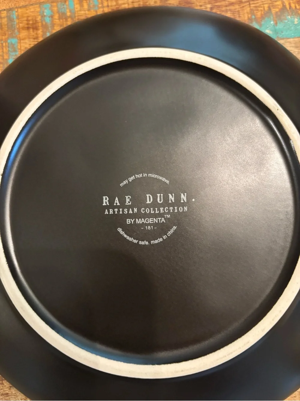 Rae Dunn 11” Dinner Plate Black 8 available $15/EA